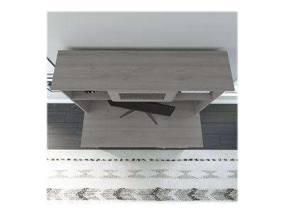 Small Computer Desk with Hutch and Keyboard Tray, 48W, Gray E142794