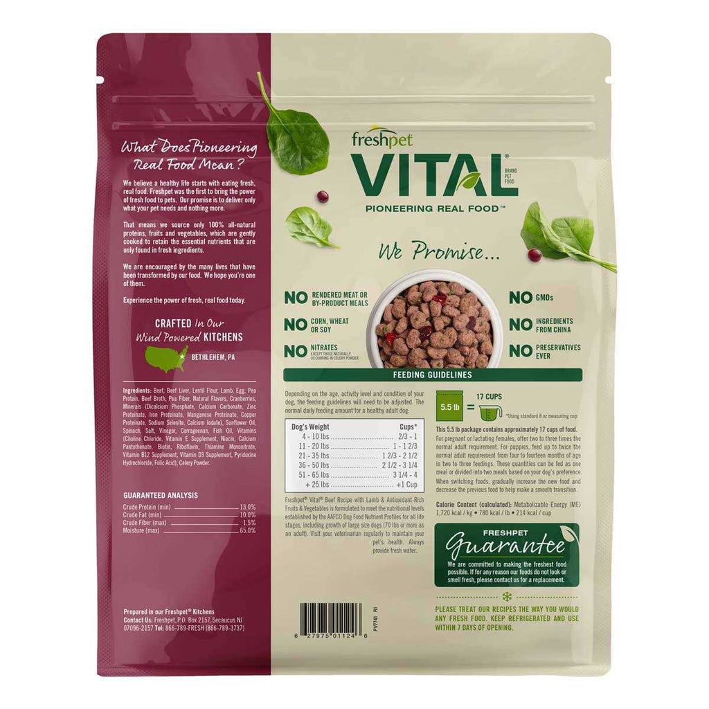 Grain-Free Beef & Lamb Fresh Dog Food L334