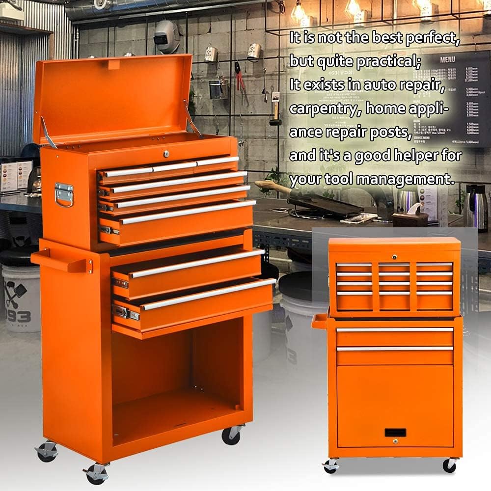 8-Drawer Rolling Tool Chest with Lock C9414