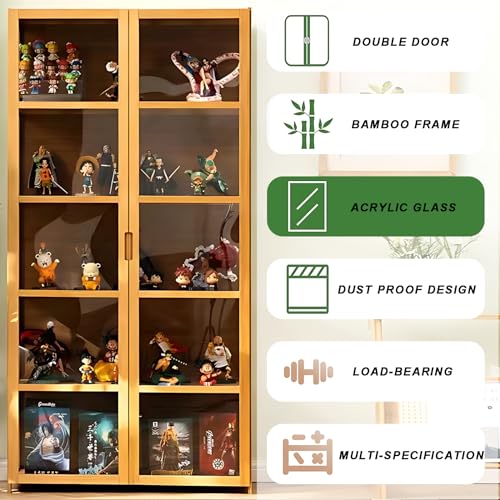 5-Tier Acrylic Glass Door Display Cabinet J50980