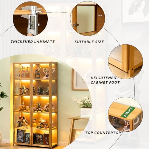 5-Tier Acrylic Glass Door Display Cabinet J50980
