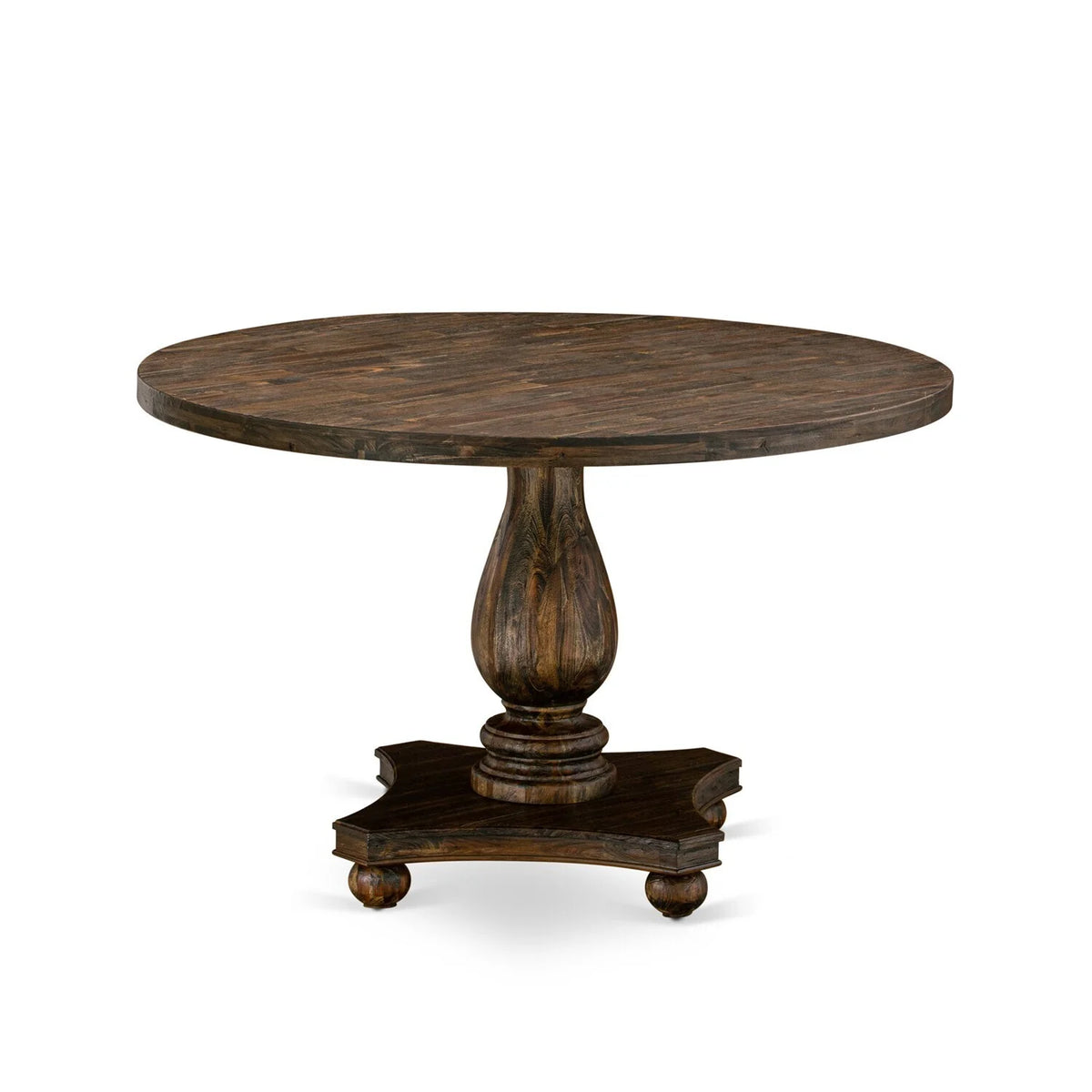 Round 48 Inch Rubberwood Pedestal Dining Table I97695