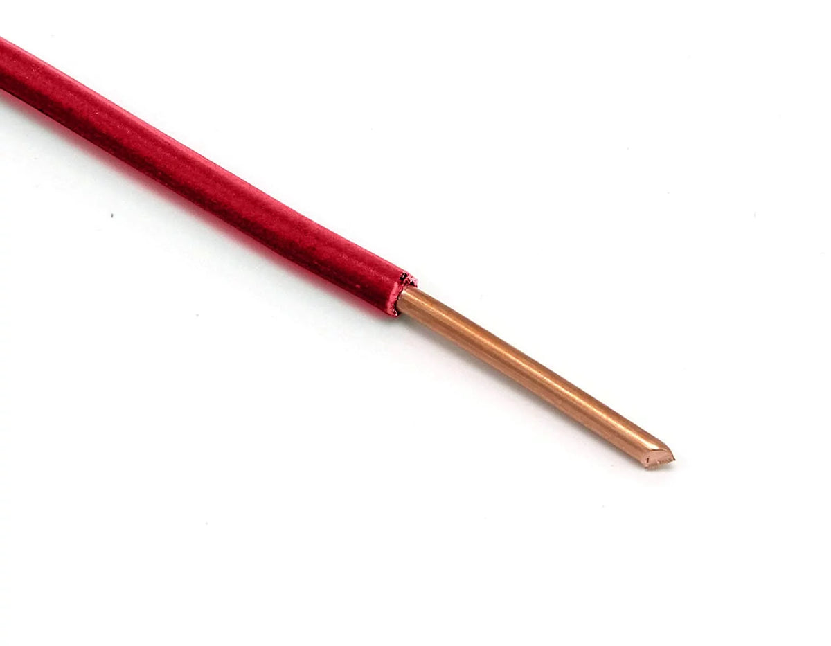 10 AWG Insulated Solid Copper THHN THWN Wire 100 Feet Red U592