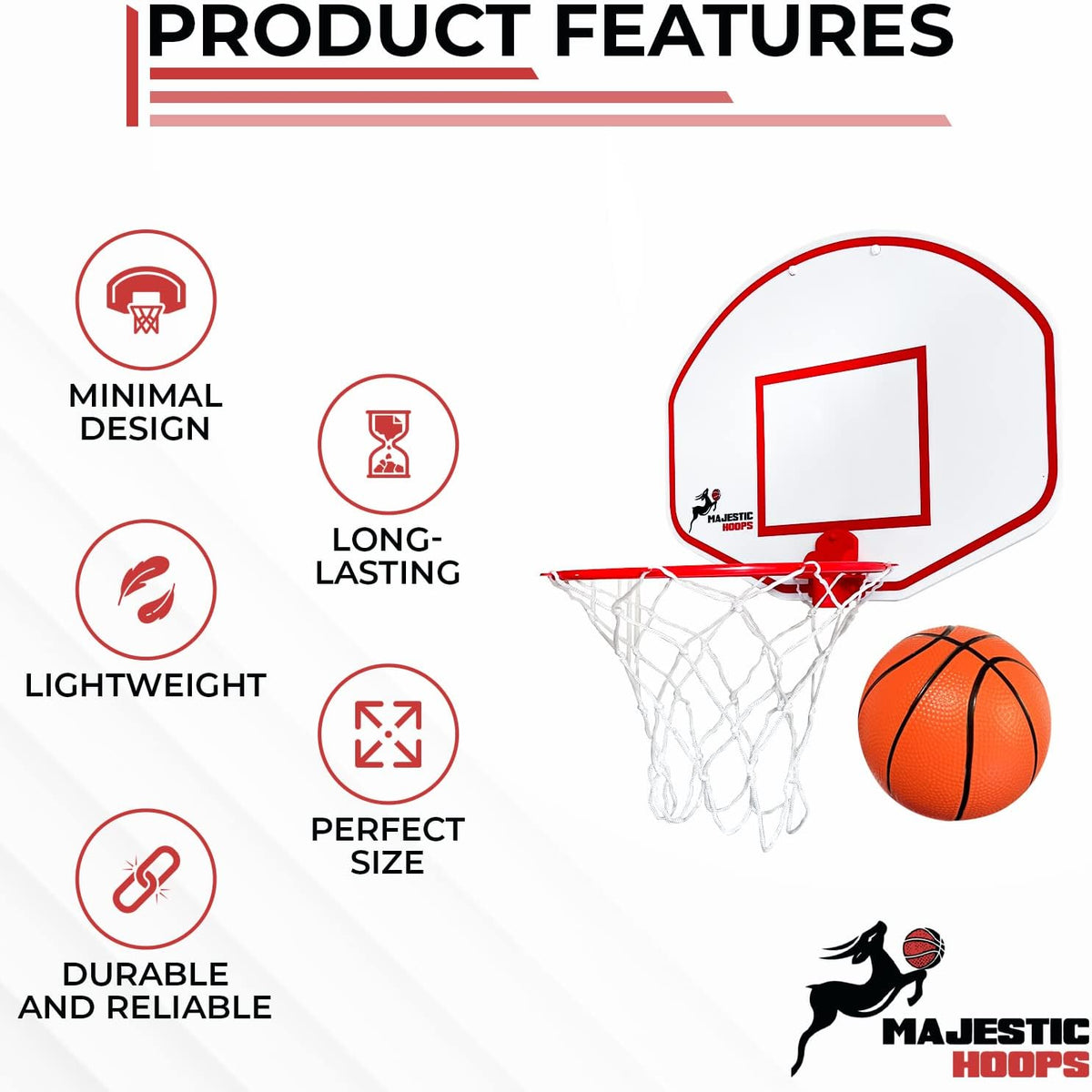Mini Basketball Hoop with Ball and Pump V837842