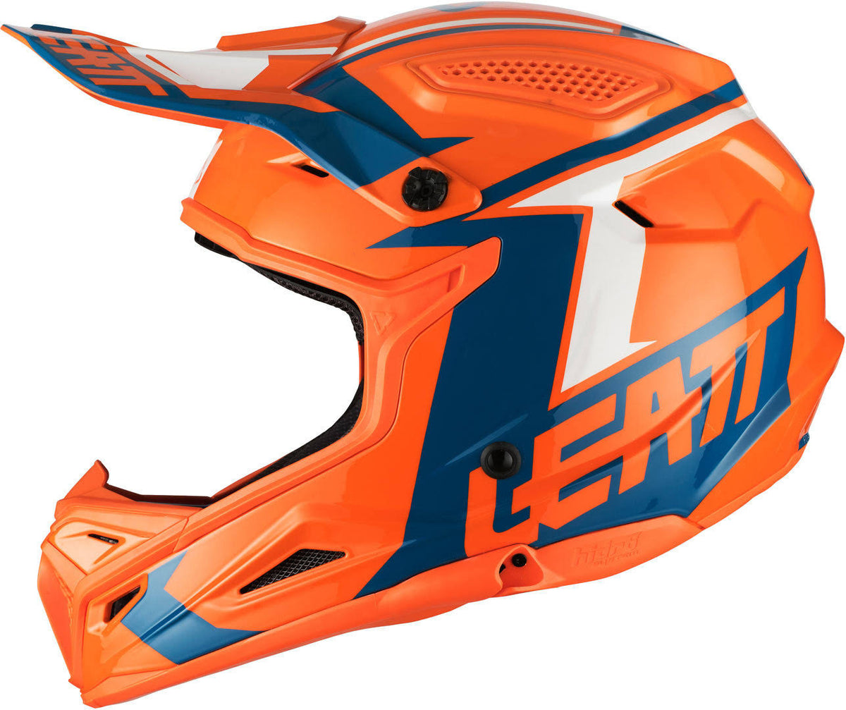Blue-Orange Motocross Helmet P24495