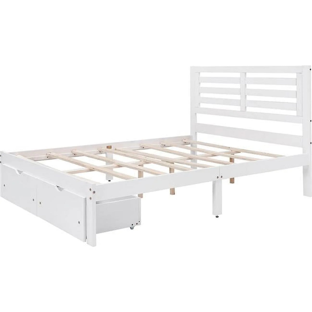 Full & Double Size White Bed L18210