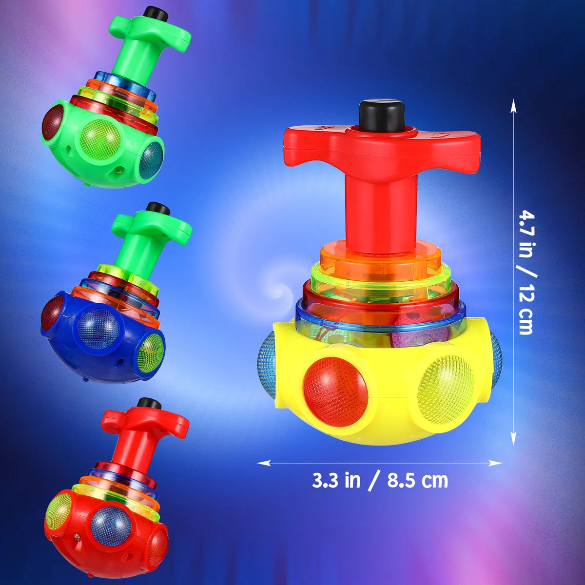 4 Pcs Electric Rotate Gyro Toys with Lights and Music V666727