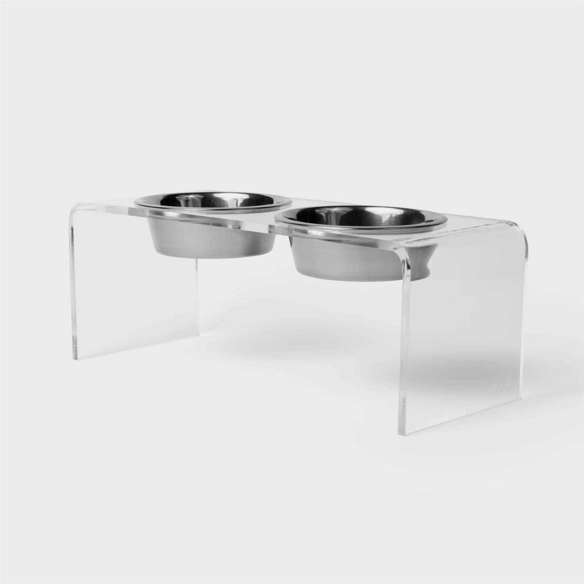 Clear Double Bowl Pet Feeder M724
