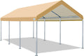 Adjustable 10x20 ft Heavy Duty Carport Canopy, Green J474715