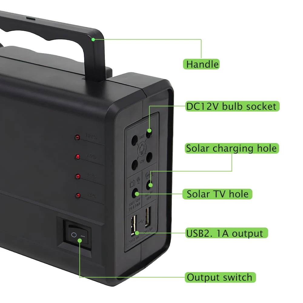 Portable Power Station Kit with 4 Bulbs F7813