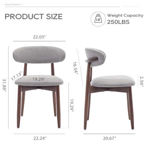 Green Fabric Upholstered Dining Chairs Set of 4 G464