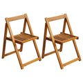Folding Patio Chairs 2 pcs Acacia Wood Z14465