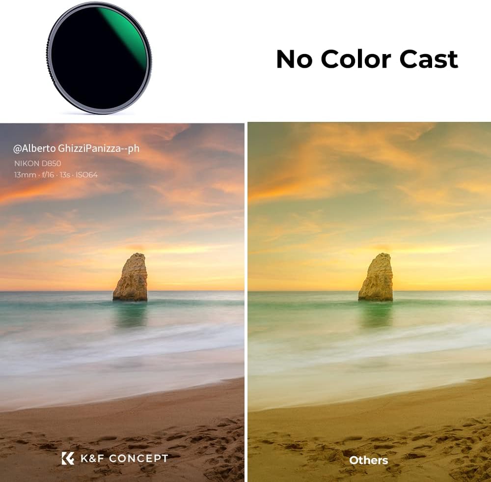 95mm ND1000 10-Stop Fixed Neutral Density Filter, HD Hydrophobic Super Slim Multi-Layer Coatings Glass Filter, Pack of 2 J61735