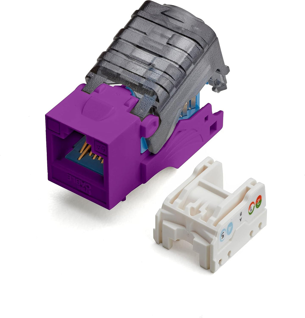 Blue Cat6A Toolless Keystone Jack 12 Pack H58818