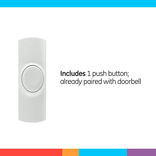 White Wireless Doorbell Kit with 2 Push Buttons and 8 Melodies L313639