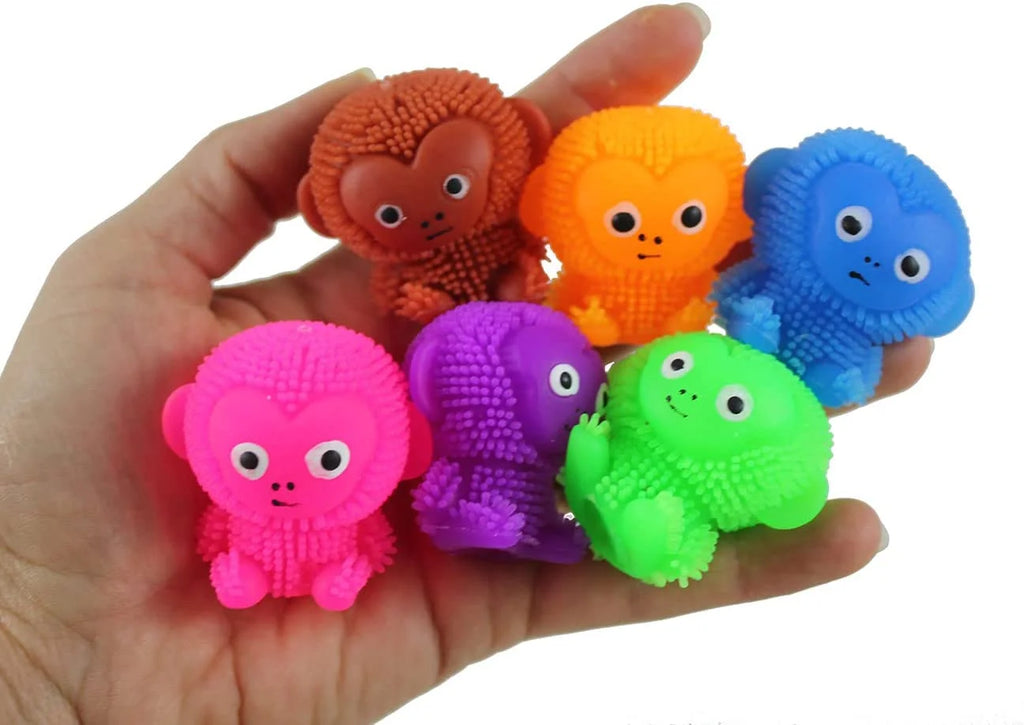 24 Mini Puffer Monkeys Novelty Toy Bulk 2 Dozen U508422