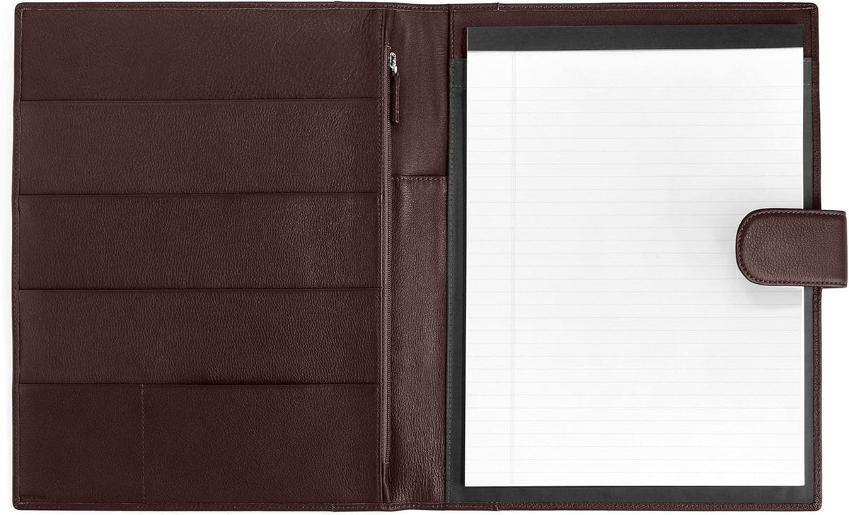 Cognac Full Grain Leather Portfolio A4 Organizer with Tablet Pocket W81384