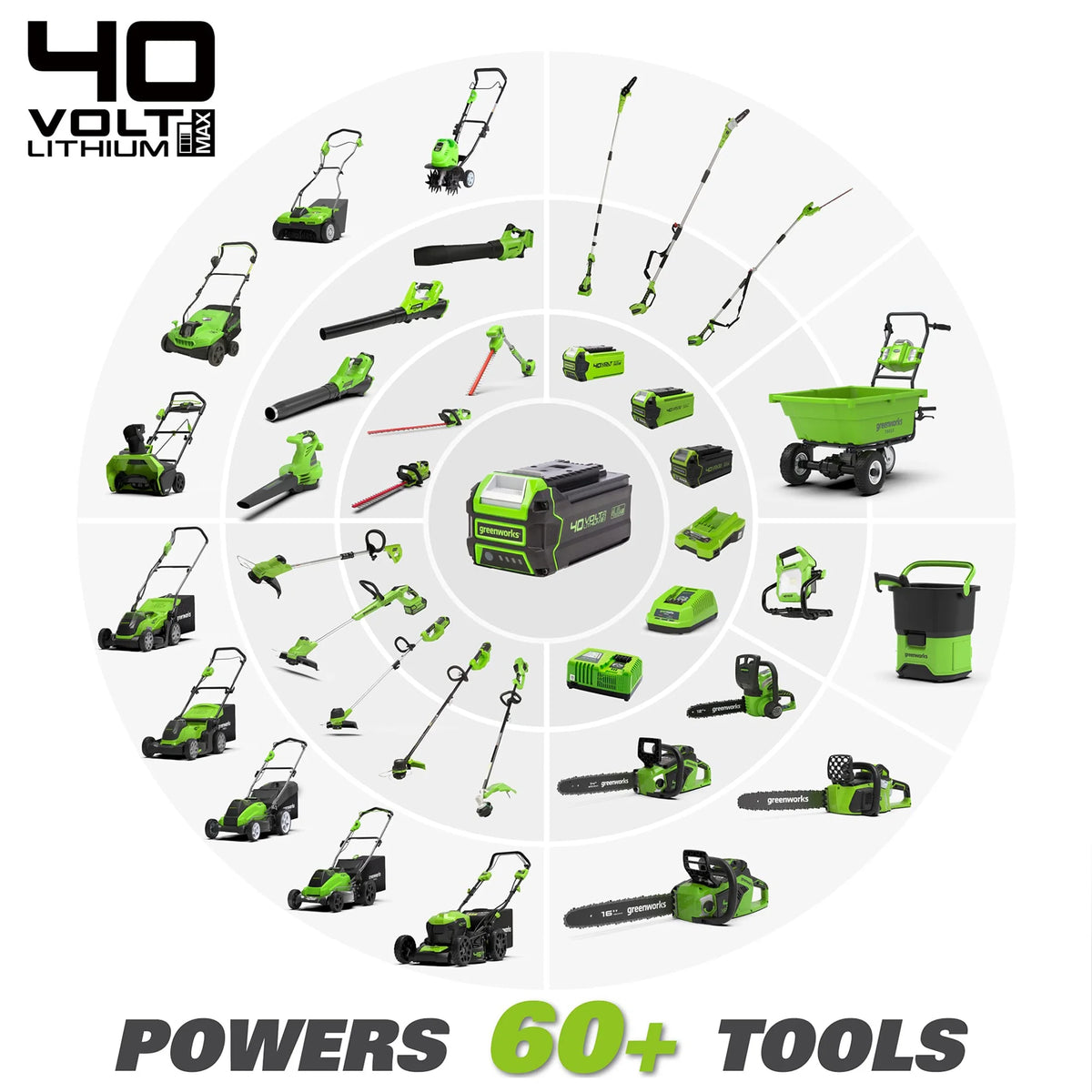 40V Cordless Battery Powered Pole Saw with 2.0 Ah Battery & Charger T662