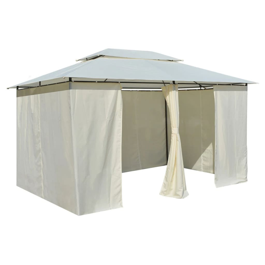White Garden Marquee with Curtains T600