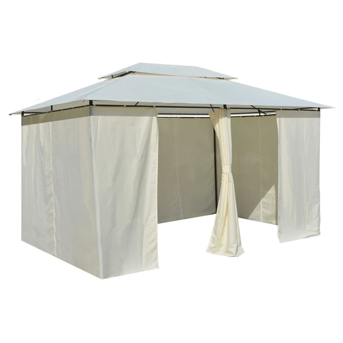 White Garden Marquee with Curtains T600