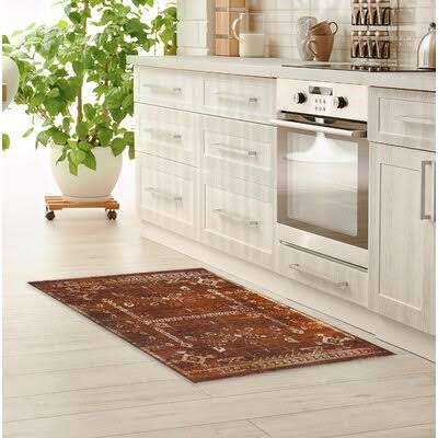 Orange Rectangle Kitchen Mat X778488