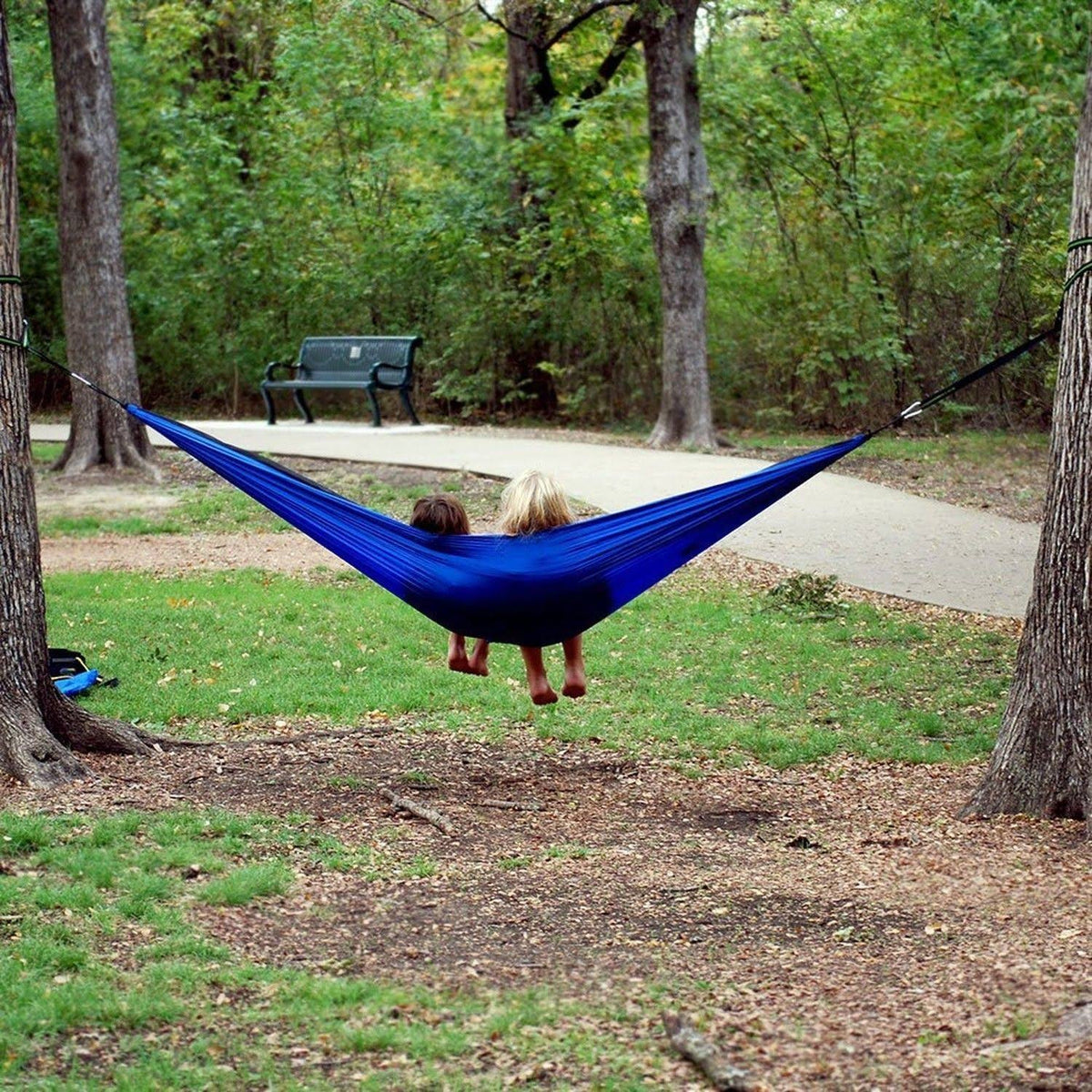 Camping Hammock with Mosquito Net Rain Fly Tree Straps V67714