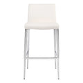 White Faux Leather 26" Counter Stool Set of 2 G185