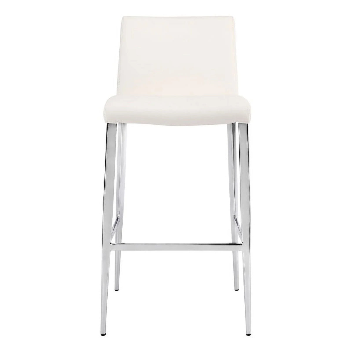 White Faux Leather 26" Counter Stool Set of 2 G185