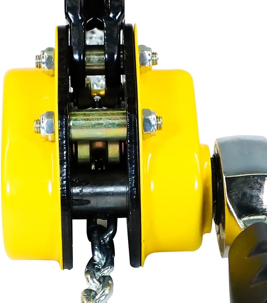 550LBS Manual Lever Chain Hoist 5 Feet Lift G80 Chain with Hook Pack of 2 I3081
