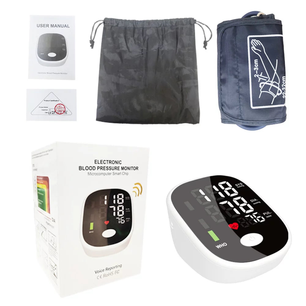 Automatic Digital Blood Pressure Monitor with Adjustable Cuff H387