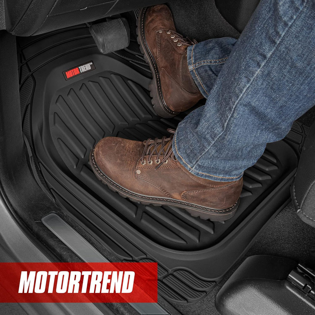 All Weather Rubber Car Floor Mats with Cargo Liner Full Set O271
