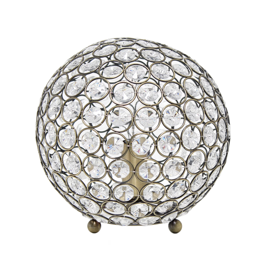 8" Metal Crystal Table Desk Lamp F714309