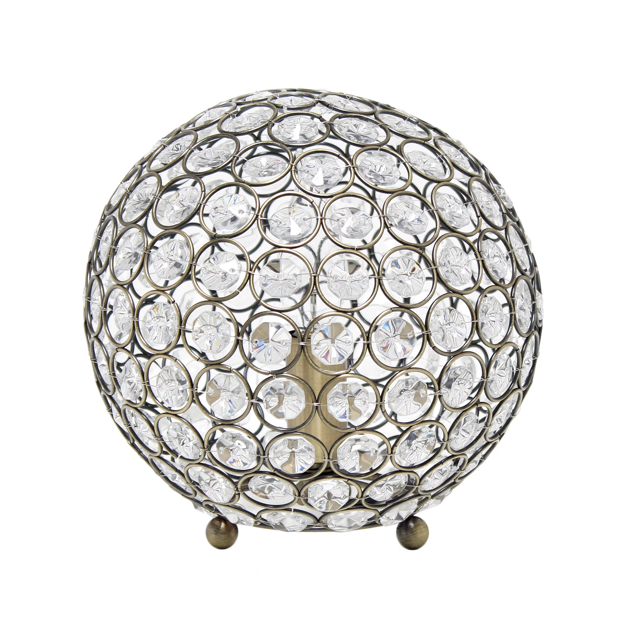 8" Metal Crystal Table Desk Lamp F714309