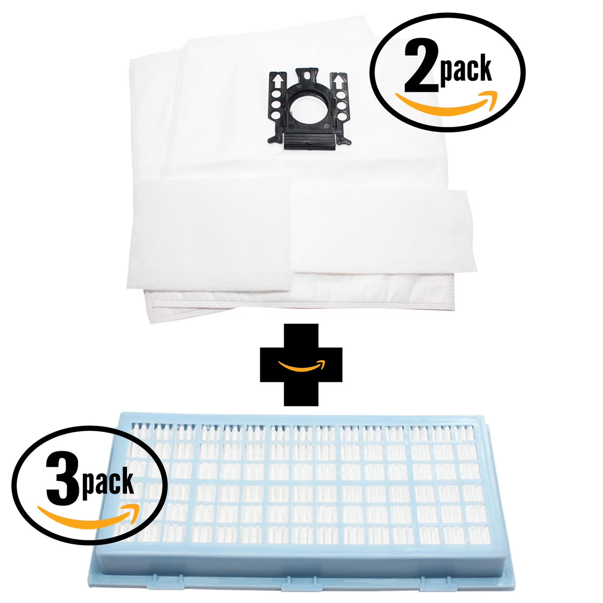 4 Replacement Miele S428 Vacuum Bags, 4 Micro Filters & 3 HEPA Filter L27372