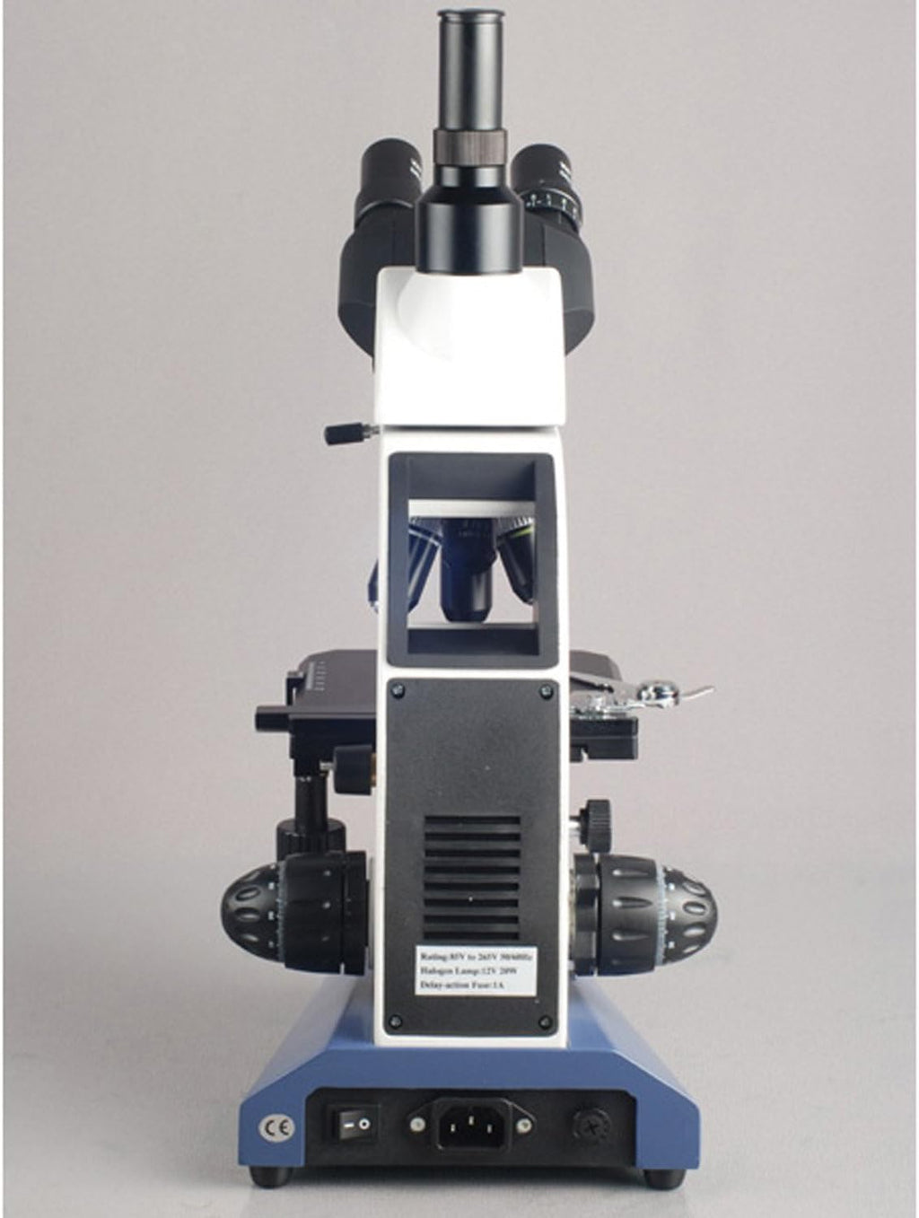 Compound Trinocular Microscope, 40X-2000X Magnification, Halogen Illumination Z306