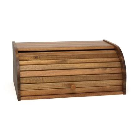 Acacia Wood Rolltop Bread Box D8088