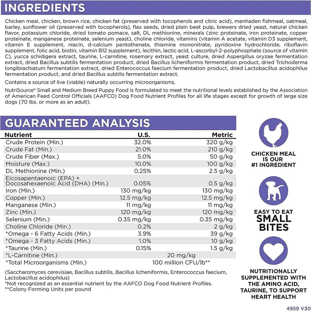 Chicken Rice Small Medium-Breed Puppy Dry Dog Food F773560