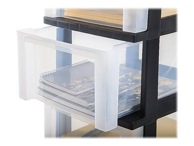 7 Drawers Clear Black Storage Cart T203602