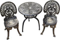 Cast Aluminum Bistro Table Set with Umbrella Hole O260644