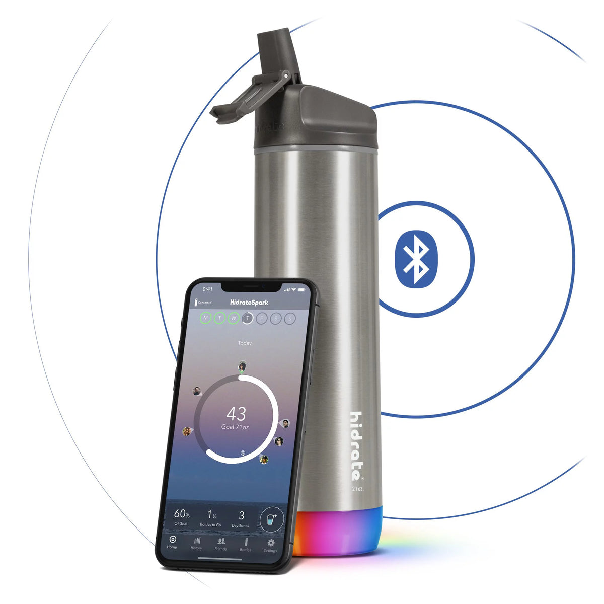 21 oz Insulated Stainless Steel Smart Water Bottle X2031