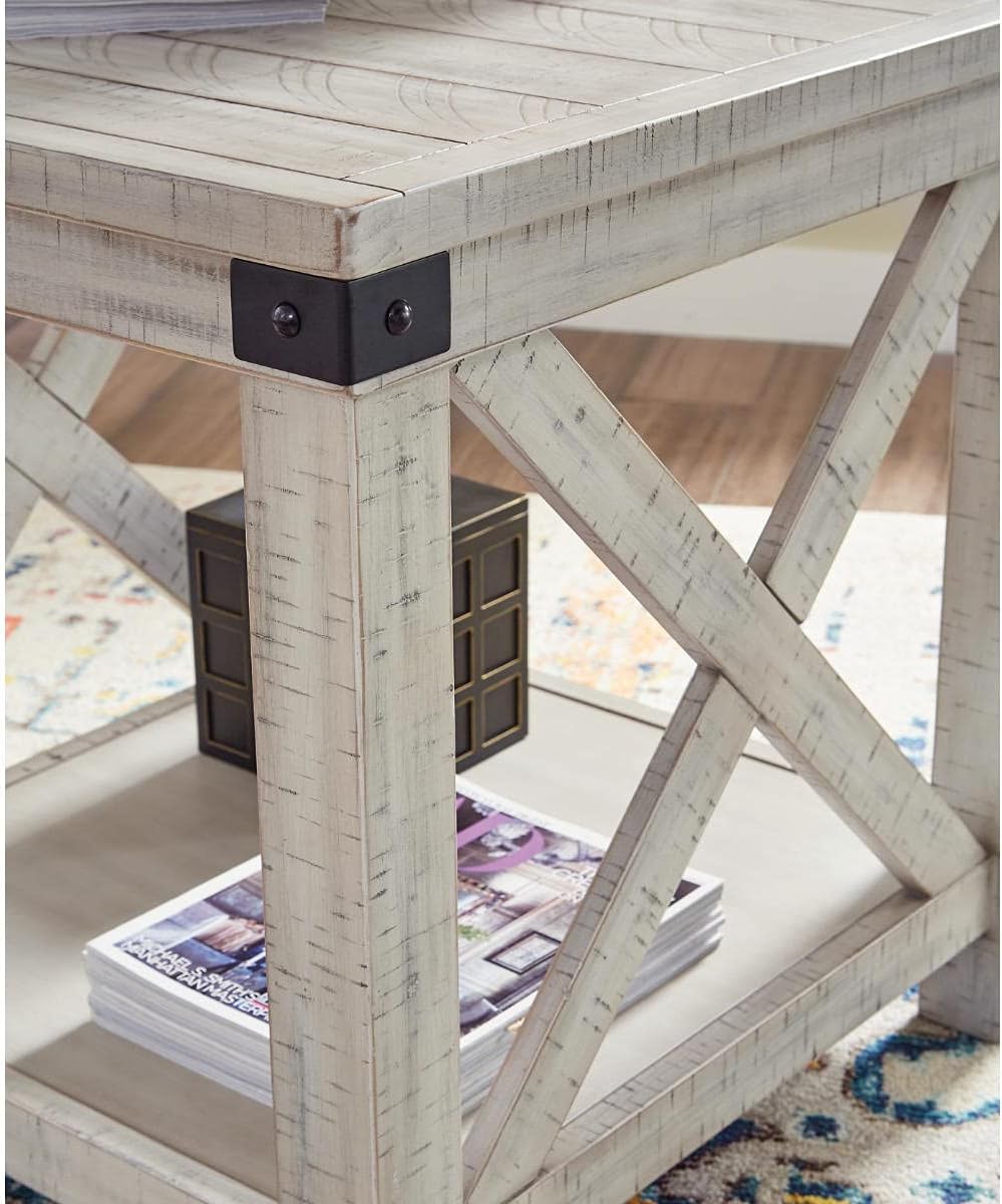 Whitewash Rectangular End Table M658729