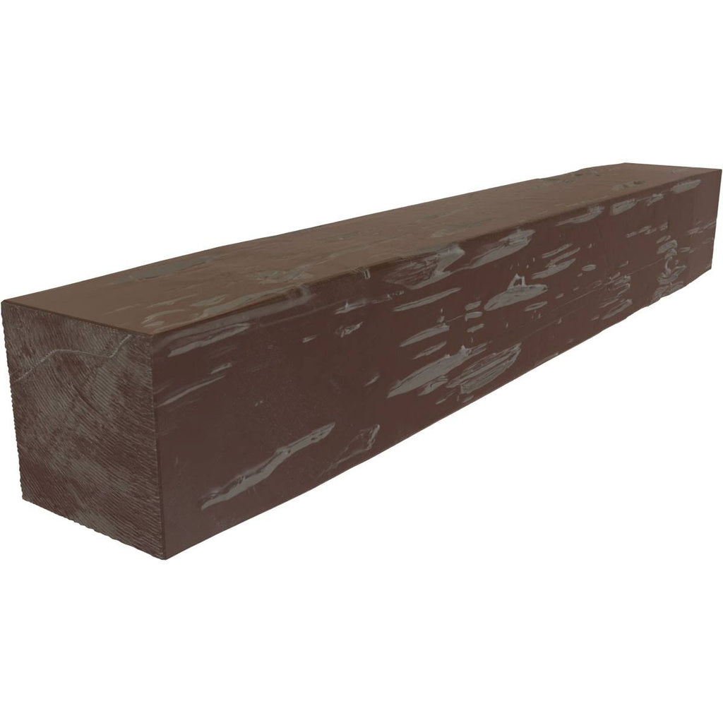 Pecky Cypress Faux Wood Fireplace Mantel, Aged Pecan C8613