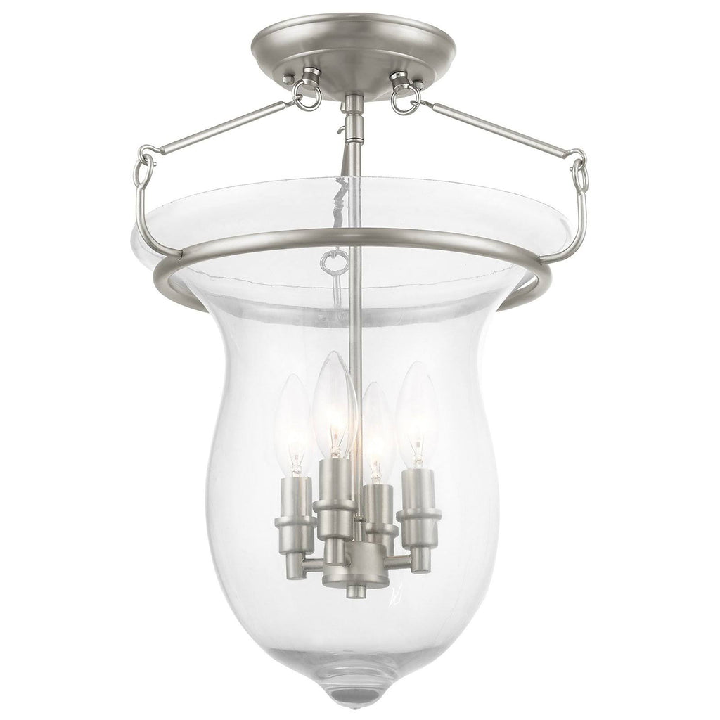 4-Light Ceiling Mount, Polished Nickel S3847