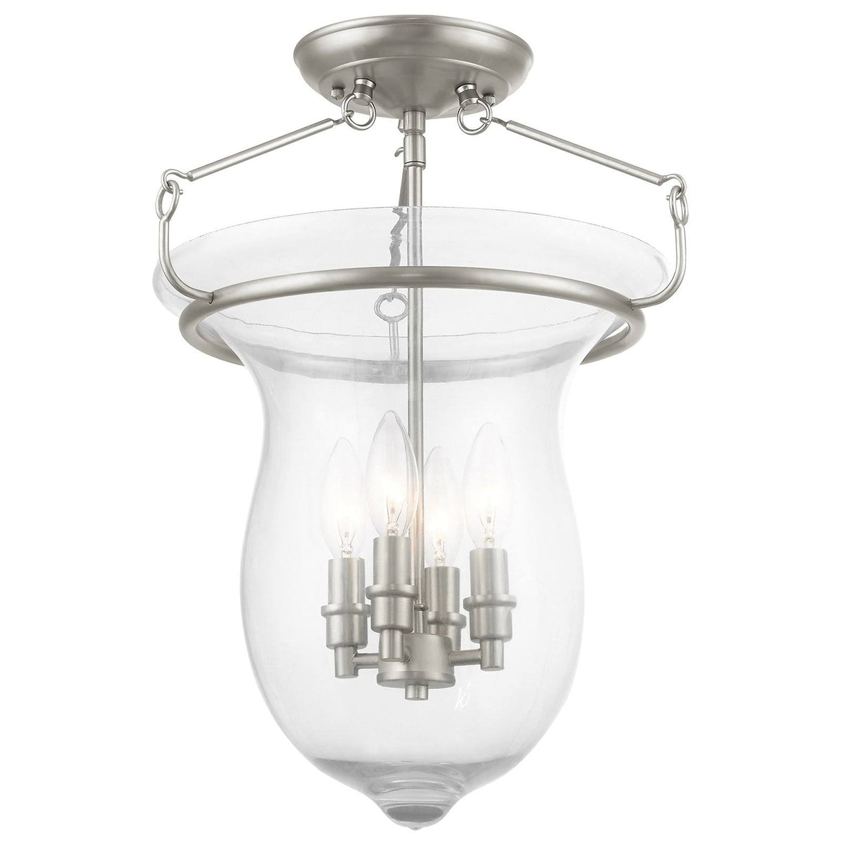 4-Light Ceiling Mount, Polished Nickel S3847