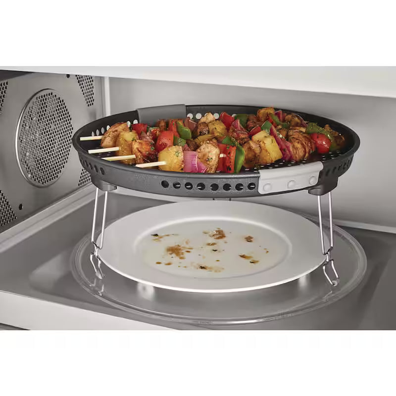 1800-Watt Over the Range Microwave with Air Fry in Black Stainless Steel F990073
