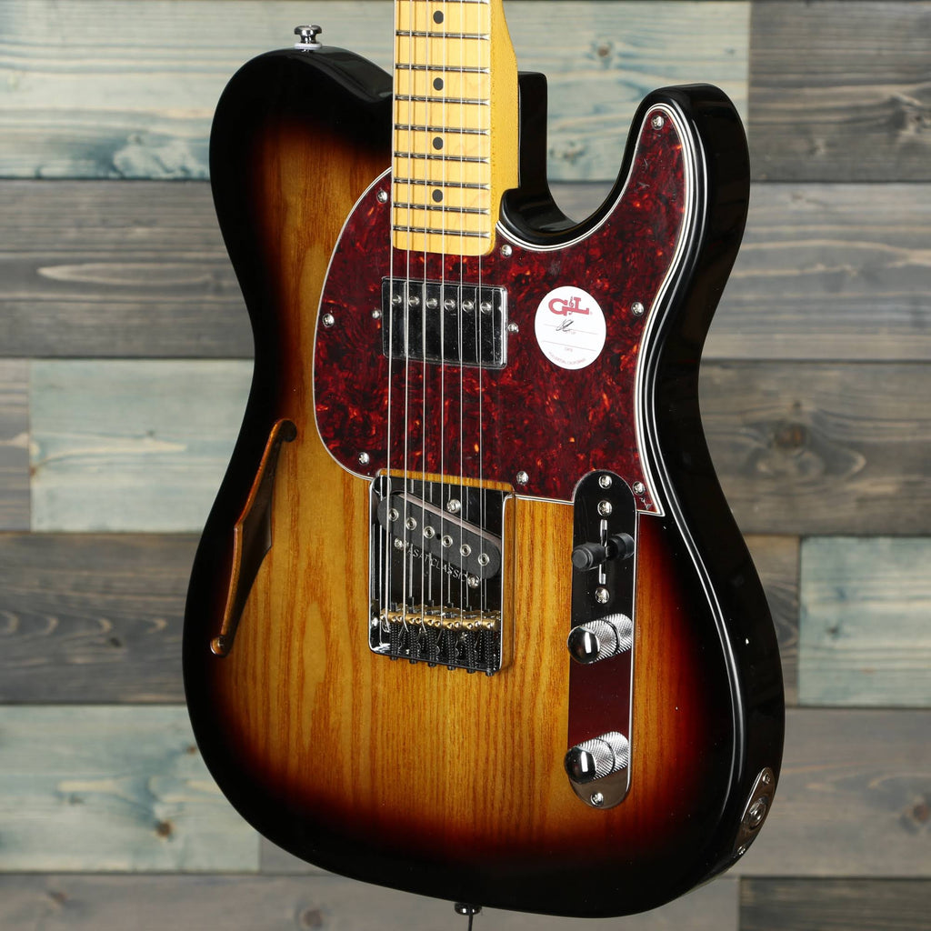 3-Tone Sunburst Semi-Hollow Electric Guitar Q80393