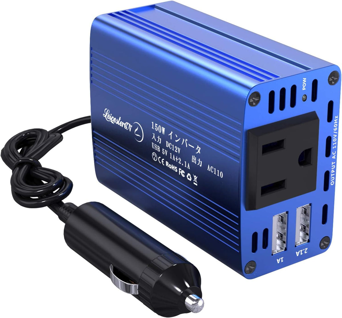 300W Pure Sine Wave Power Inverter 12V to 110V AC Pack of 2 C851