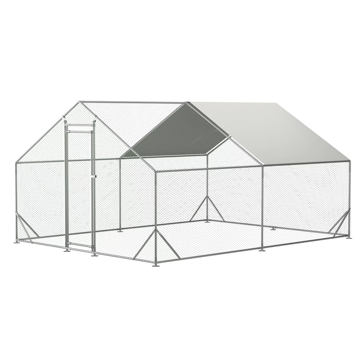 Large Metal Chicken Coop with Waterproof Cover (10' L x 13' W x 6.56' H) P2423