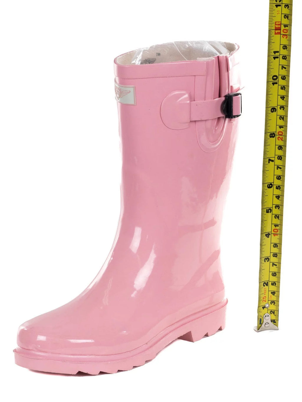 Pink Rubber 11-inch Mid-calf Rain Boots H559731