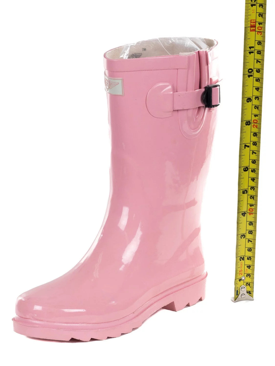 Pink Rubber 11-inch Mid-calf Rain Boots H559731